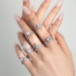 Double Solitaire 925 Sterling Silver Ring Set - Image 8