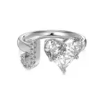 Initial J Heart Ring