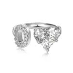 Initial O Heart Ring