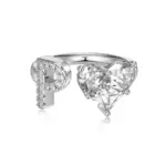 Initial P Heart Ring