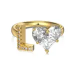 Initial L Heart Ring (Gold)