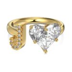 Initial J Heart Ring - 925 Sterling Silver - Image 3