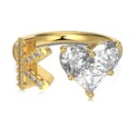Initial K Heart Ring (Gold)