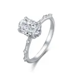 Radiant Oval Ring 925 Sterling Silver - Image 2