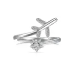 Fly High Airplane Ring 925 Sterling Silver