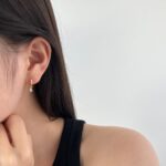 Radiant Pear Drop 18K Hoop Earrings - 925 Sterling Silver - Image 9