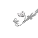 Initial K Heart Ring - 925 Sterling Silver - Image 3