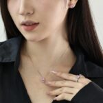 Pink Heart Zirconia Jewelry Set - 925 Sterling Silver Necklace, Earrings, and Ring - Image 12