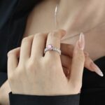 Pink Heart Zirconia Jewelry Set - 925 Sterling Silver Necklace, Earrings, and Ring - Image 13