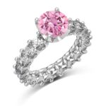 Pink Heart Zirconia Jewelry Set - 925 Sterling Silver Necklace, Earrings, and Ring - Image 6