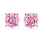 Pink Heart Zirconia Jewelry Set - 925 Sterling Silver Necklace, Earrings, and Ring - Image 4