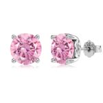 Pink Heart Zirconia Jewelry Set - 925 Sterling Silver Necklace, Earrings, and Ring - Image 5