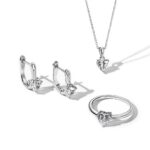 Eternal Love Jewelry Set - 925 Sterling Silver Necklace, Earrings, and Ring - Image 2