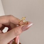 Fly High Airplane Ring 925 Sterling Silver (Gold) - Image 7