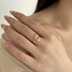 Fly High Airplane Ring 925 Sterling Silver (Gold) - Image 5