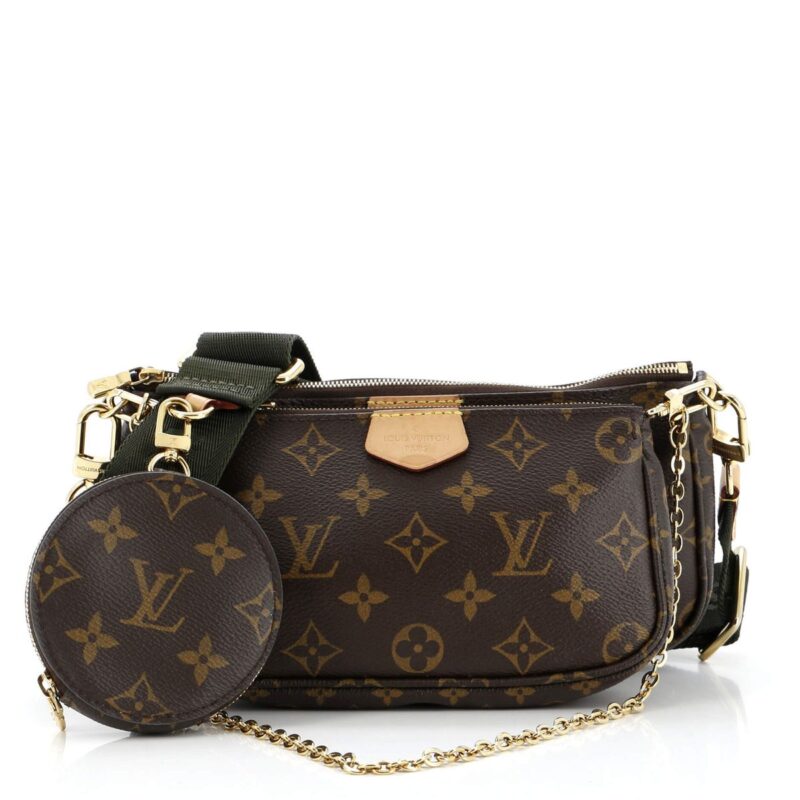 LV Monogram Coated Canvas Multi Pochette Crossbody Bag