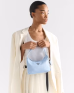 Prada Re-Edition 2005 Nylon Cross Body – Light Blue - Image 3