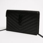 YSL So Black Cassandre Envelope Chain Wallet On Chain - Image 2