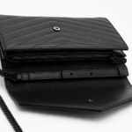 YSL So Black Cassandre Envelope Chain Wallet On Chain - Image 9