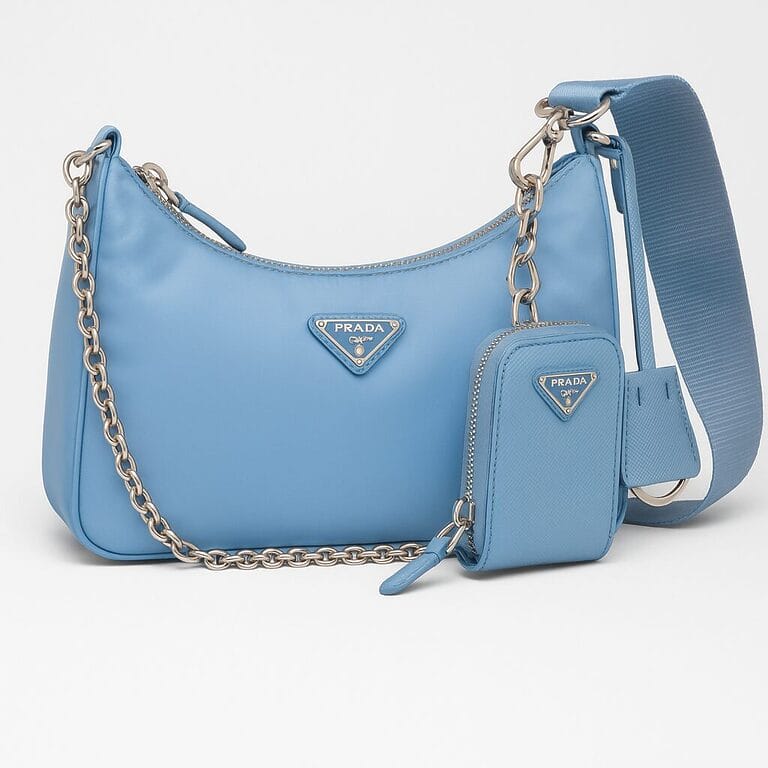 Prada Re-Edition 2005 Nylon Cross Body – Light Blue