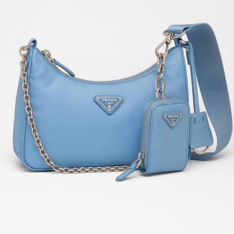 Prada Re-Edition 2005 Nylon Cross Body – Light Blue