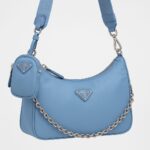 Prada Re-Edition 2005 Nylon Cross Body – Light Blue - Image 2