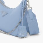 Prada Re-Edition 2005 Nylon Cross Body – Light Blue - Image 4