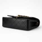 Chanel Classic Quilted Double Flap Bag – Black with Gold  - Image 5