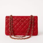 Chanel Classic Red Flap Bag Medium - Image 3