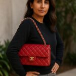 Chanel Classic Red Flap Bag Medium - Image 4