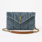 YSL Loulou Denim Medium Shoulder Bag