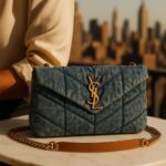 YSL Loulou Denim Medium Shoulder Bag - Image 3
