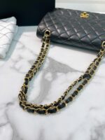 Chanel Classic Quilted Double Flap Bag – Black with Gold  - Image 10