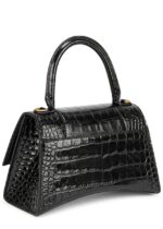 Balenciaga Hourglass Small – Black Croc with Gold Hardware - Image 7