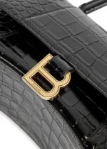 Balenciaga Hourglass Small – Black Croc with Gold Hardware - Image 10