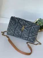 YSL Loulou Denim Medium Shoulder Bag - Image 2