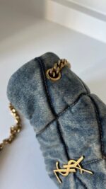 YSL Loulou Denim Medium Shoulder Bag - Image 14