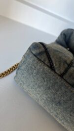 YSL Loulou Denim Medium Shoulder Bag - Image 11