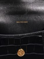 Balenciaga Hourglass Small – Black Croc with Gold Hardware - Image 12