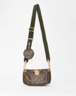 LV Monogram Coated Canvas Multi Pochette Crossbody Bag - Image 2
