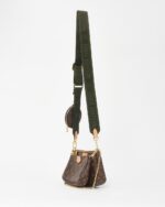LV Monogram Coated Canvas Multi Pochette Crossbody Bag - Image 5