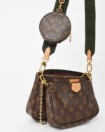LV Monogram Coated Canvas Multi Pochette Crossbody Bag - Image 4