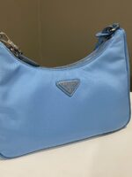 Prada Re-Edition 2005 Nylon Cross Body – Light Blue - Image 7