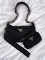 Prada Re-Edition 2005 Nylon Cross Body – Black - Image 5