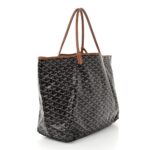 Goyard Saint Louis Tote GM (Black with Tan Leather Trim) - Image 3