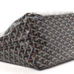 Goyard Saint Louis Tote GM (Black with Tan Leather Trim) - Image 6