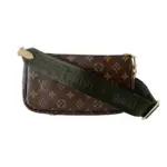LV Monogram Coated Canvas Multi Pochette Crossbody Bag - Image 6