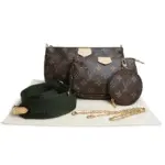 LV Monogram Coated Canvas Multi Pochette Crossbody Bag - Image 8