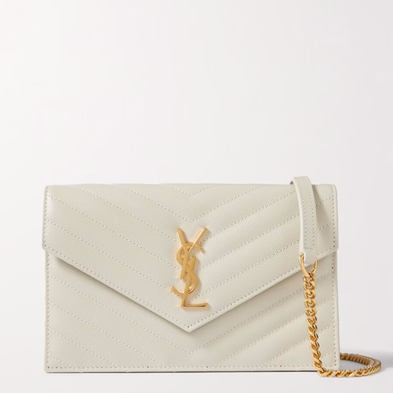YSL Cassandre Matelassé Envelope Wallet on Chain